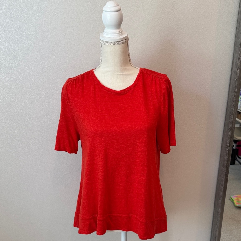 Chico's Vibrant Red Short Sleeve Top